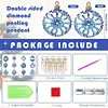 12PCS Diamond Painting Snowflakes Double Sided Keychain