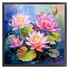 (US Local)Lotus-14CT Stamped Cross Stitch Kit(45x45cm)