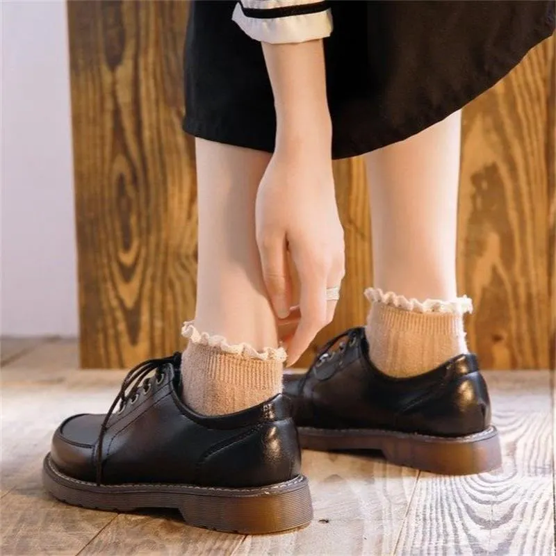 Churchf Churchf Small Leather Shoes Female 2024 College Style Retro With Skirt Mary Jane Women's Shoes New Spring And Autumn