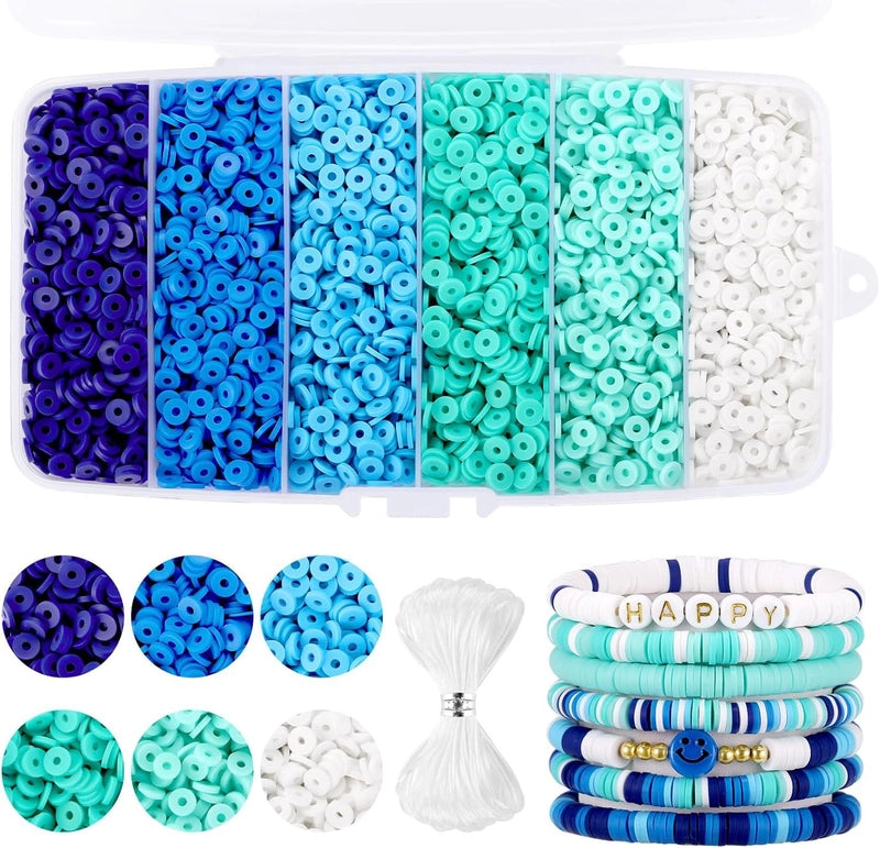 6-color DIY Clay Beads Pink Blue Green Brown Series And Black And White Combination Christmas Rainbow Suit