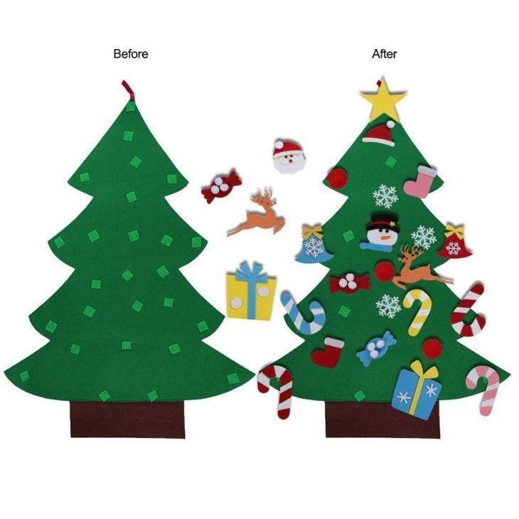 Best Gift For Children-DIY Felt Christmas Tree / Snowman Set
