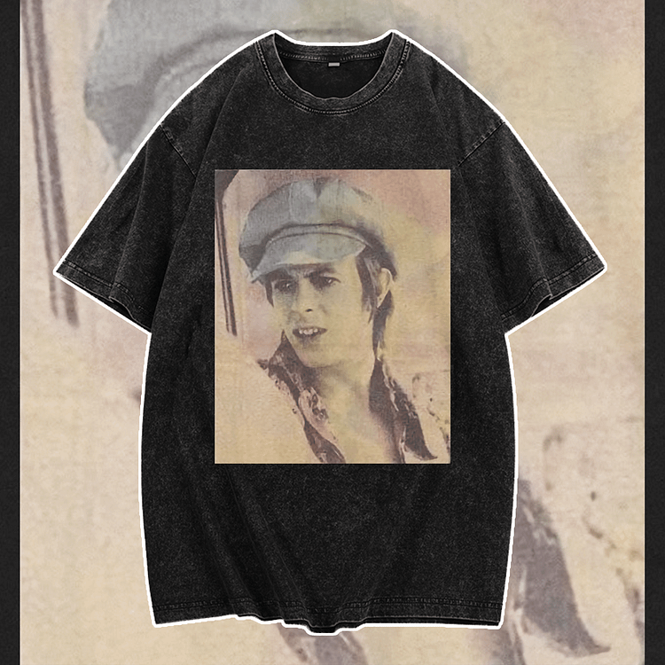 Davidhawaii100% Cotton Casual Casual Retro Rock Photo T-shirt - 100% Cotton