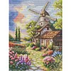 Windmill And Hut-14CT Stamped Cross Stitch Egyptian Cotton 30*40cm/11.81*15.75in tapestrymarket