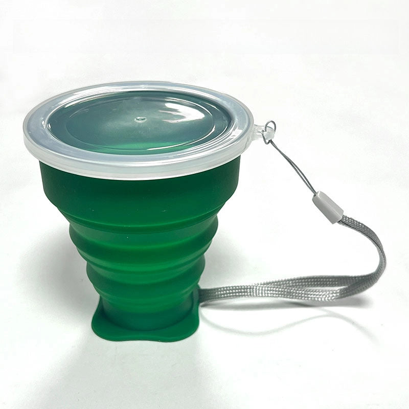 200ml Silicone Folding Cup For Business Trip Portable Carry-on Cup Food Grade Telescopic Cup Mouthwash Drinking Cup