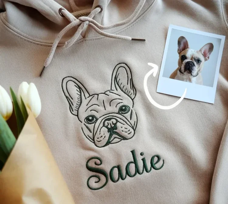 Personalized Pet Embroidered Center Sweatshirt