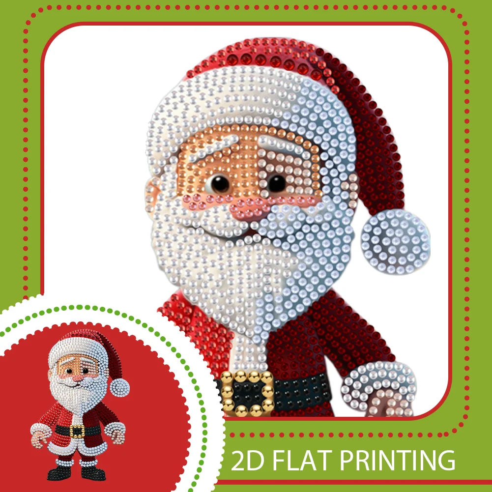 Xmas Acrylic Shaking Head 5D DIY Diamond Art Tabletop Decorations (Santa Claus)