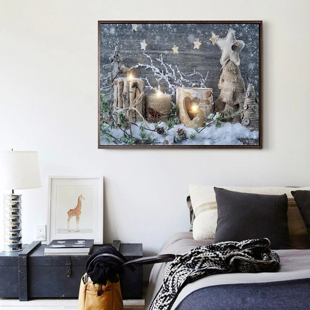 Diamond Painting - Full Round Drill - Christmas View(40*30cm)