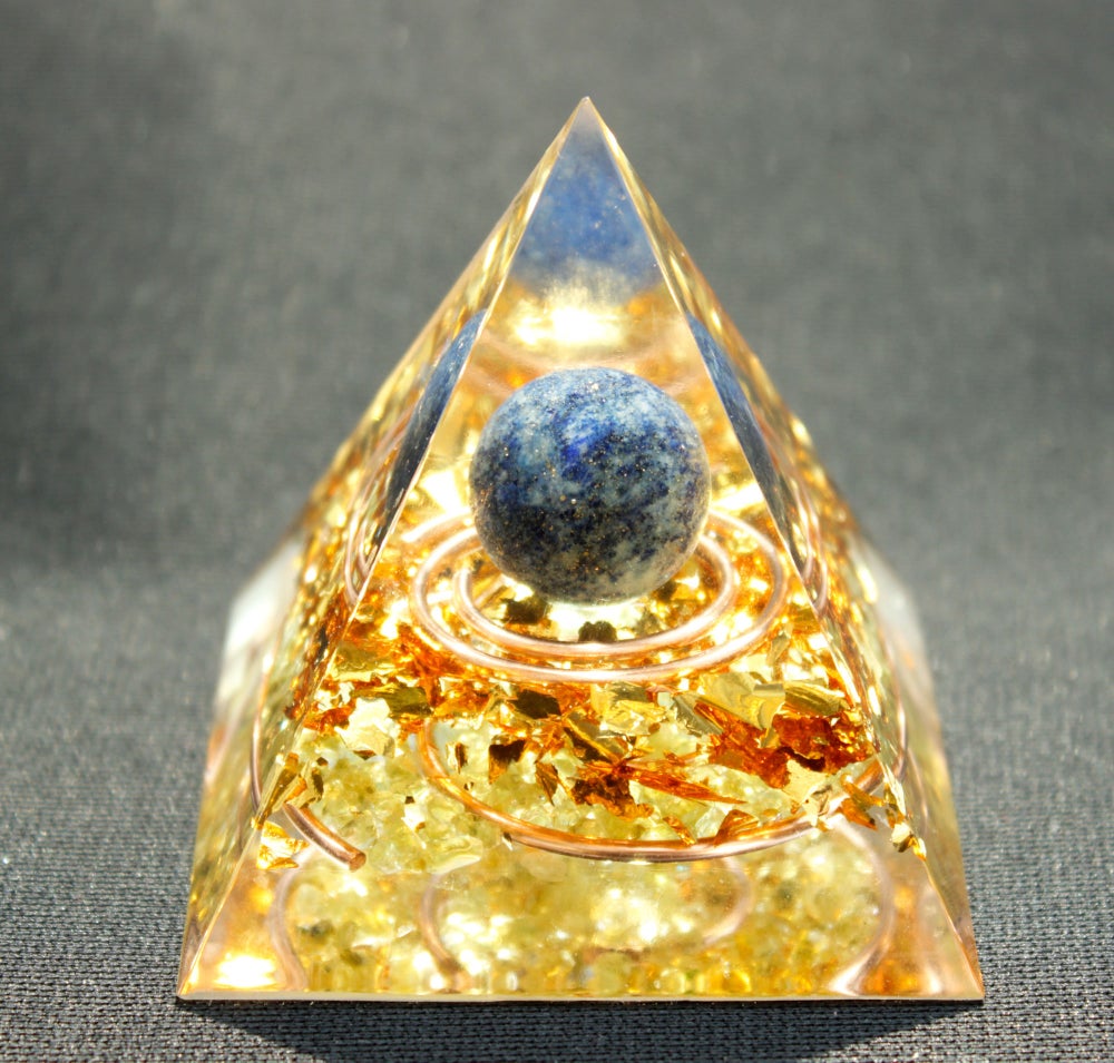 

Orgone Pyramid Chakra - Peridot in Double, 501 Original