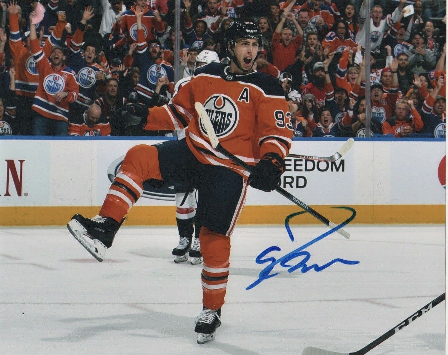 Edmonton Oilers Ryan Nugent Hopkins Autographed Signed 8x10 Photo Poster painting COA #5