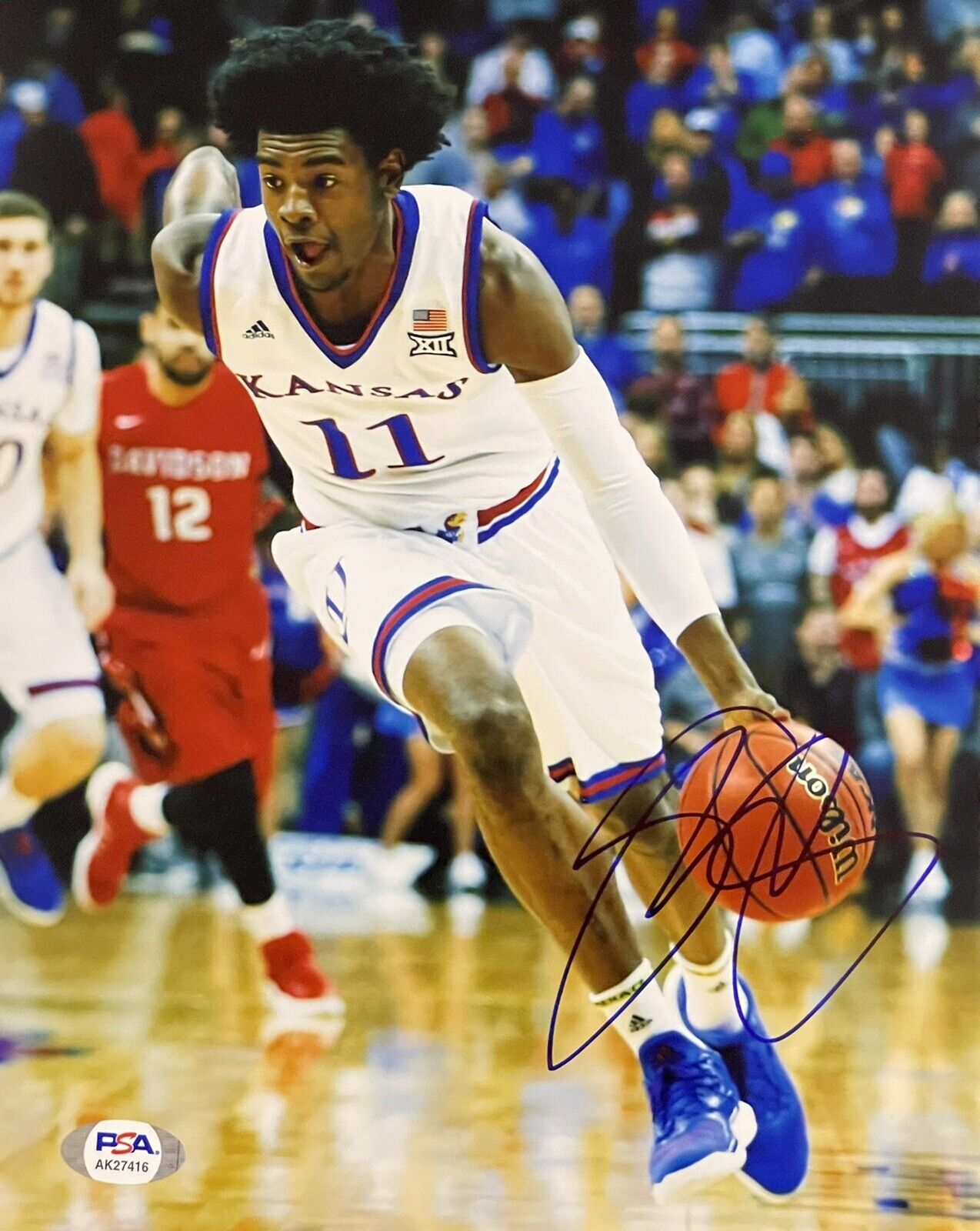 Josh Jackson Signed Autographed Kansas Jayhawks 8x10 Photo Poster painting PSA/DNA