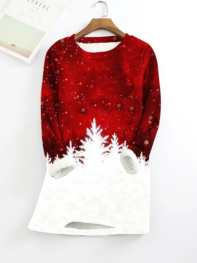 Women's christmas print  Casual Sweater Dress