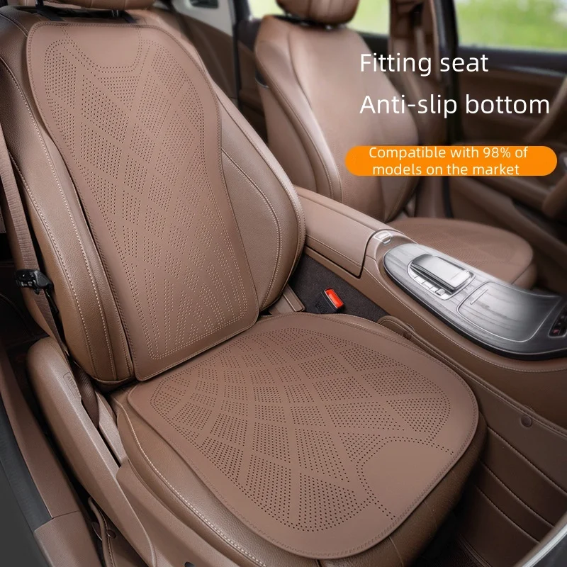 2025 new ultra-thin car seat cushions for all seasons, nappa leather ventilation and breathable seat cushions, high-grade semi-wrapped cushions