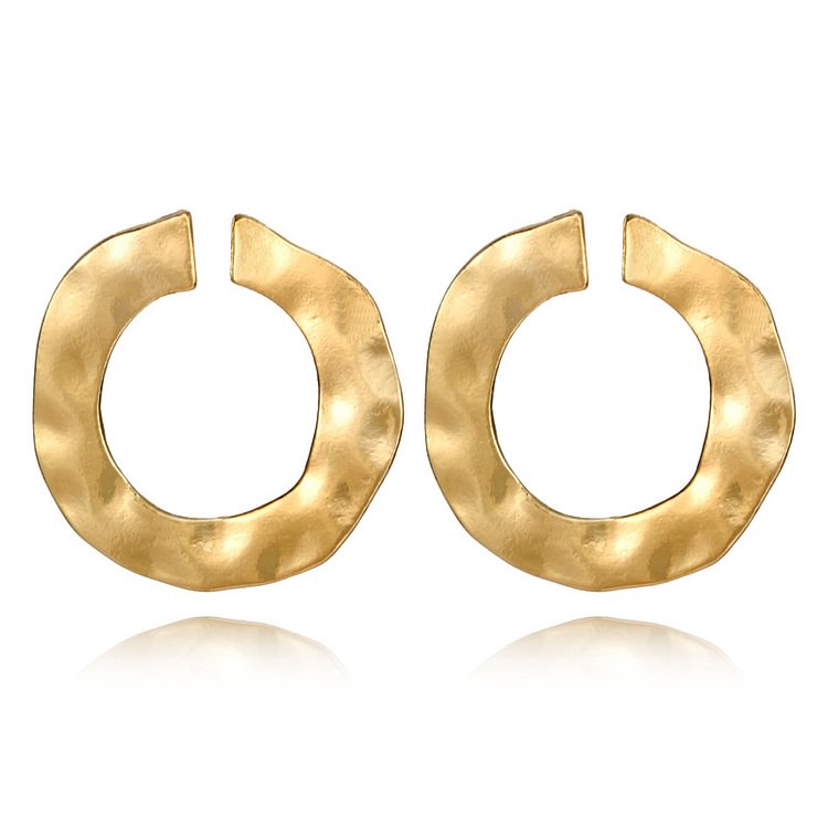 Simple and fashionable geometric irregular earrings