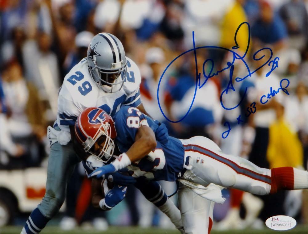 Kenny Gant Autographed 8x10 Cowboys Against Bills Photo Poster painting W/ SB Champ- JSA W Auth