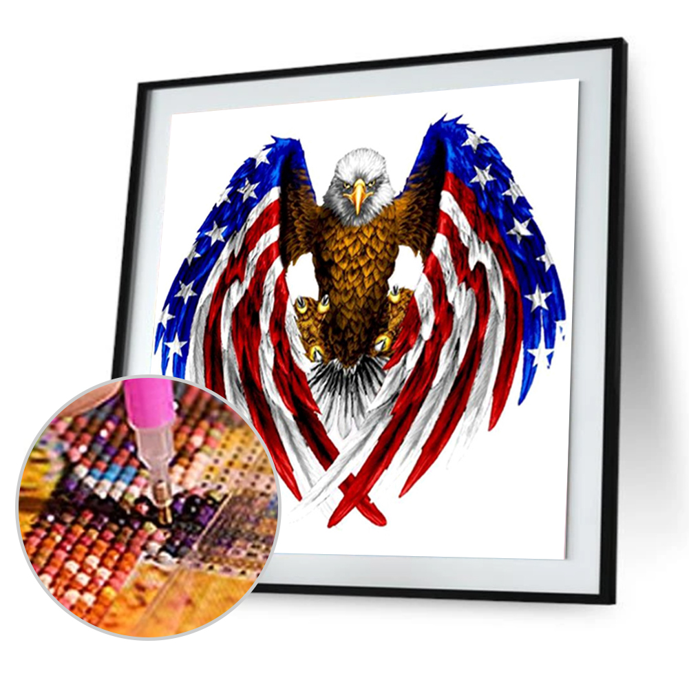 

30x30cm Round Drill Diamond Painting - Eagle, 501 Original