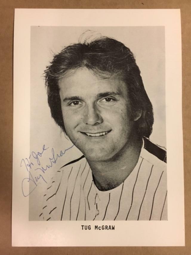 Tug McGraw Signed Autographed 5x7 Vintage Photo Poster painting JSA Precertified**