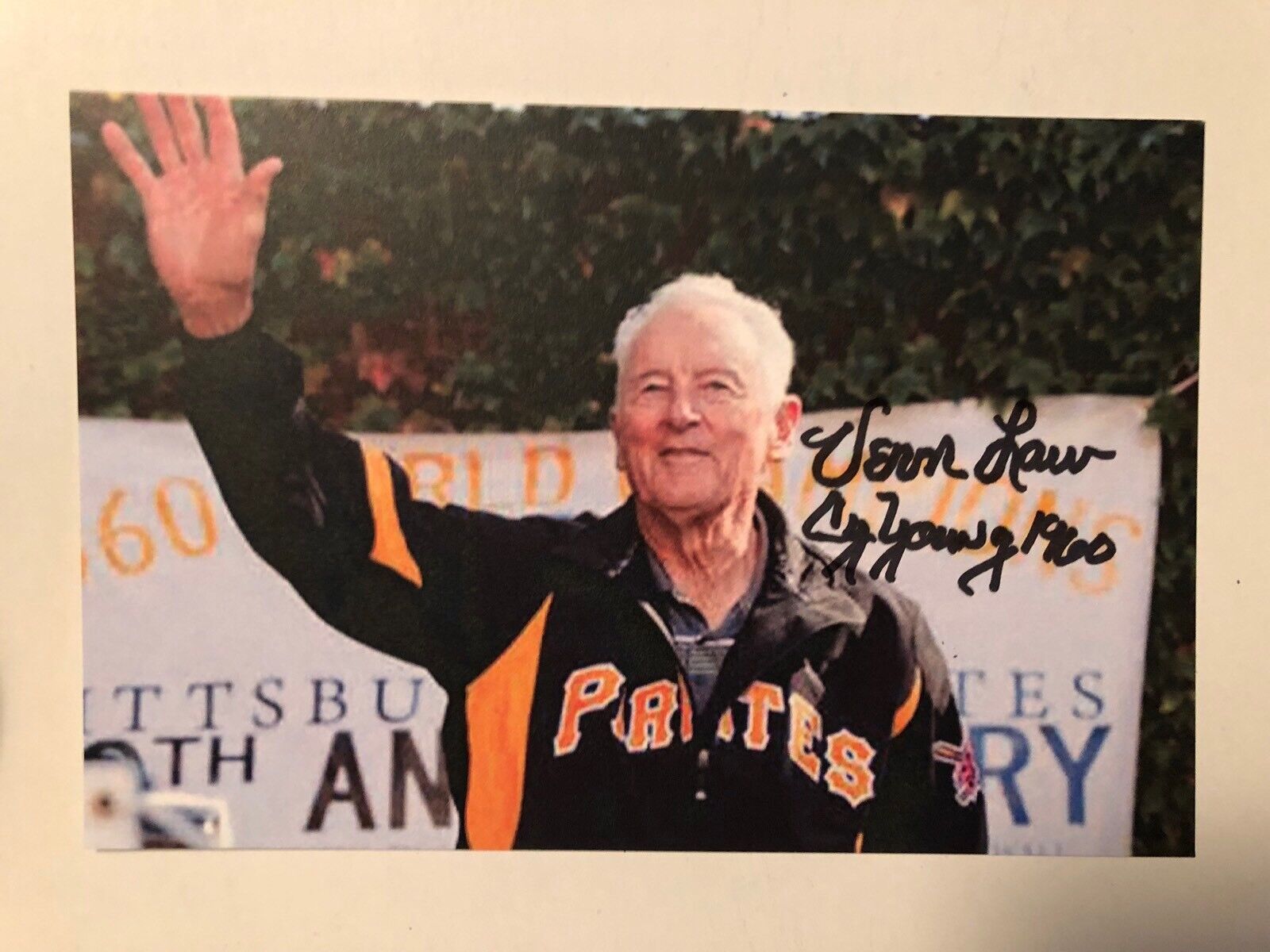 Vernon Law Pittsburgh Pirates Legend Signed 4x6 Photo Poster painting Card AUTOGRAPH Proof Cy 60