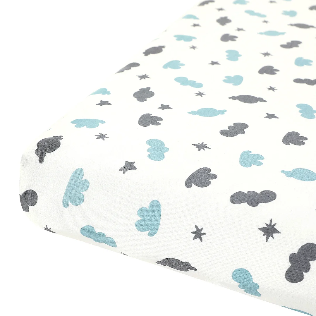 Egmao Baby Premium Organic Cotton Crib Sheet - Clouds Fluttering