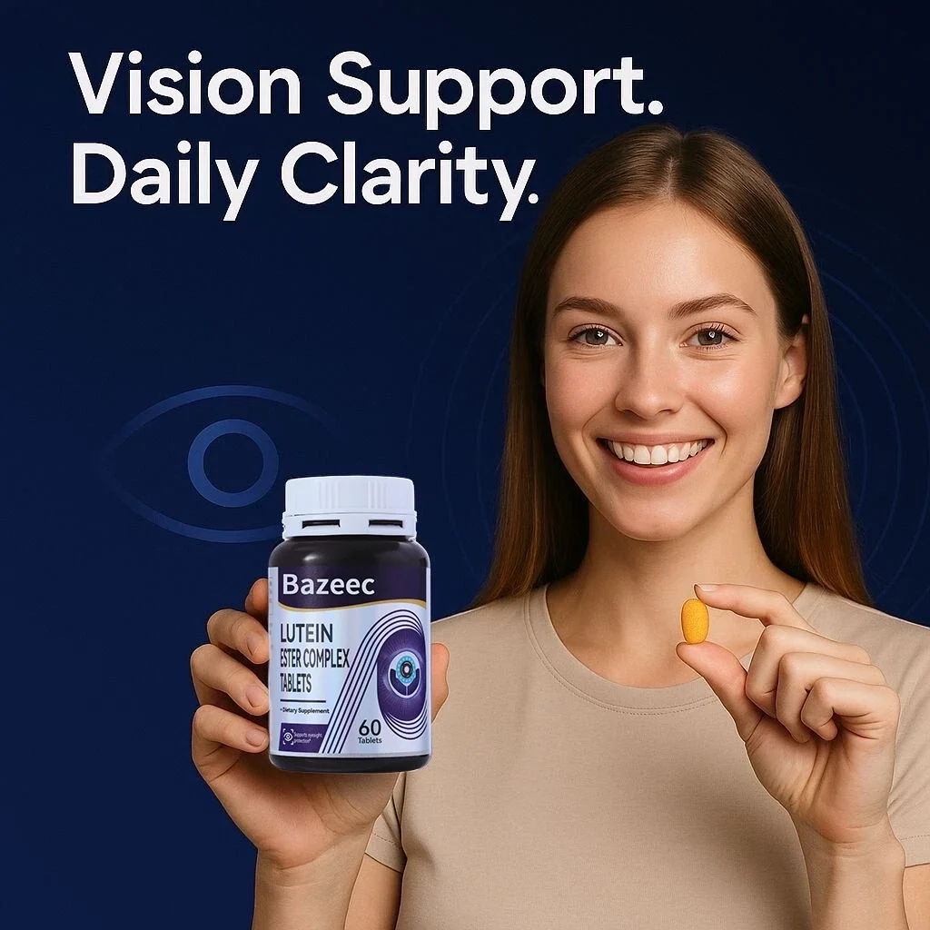 Bazeec™ Blueberry Lutein Ester Complex Tablets – Vision Protection + Zeaxanthin, 60 Tablets