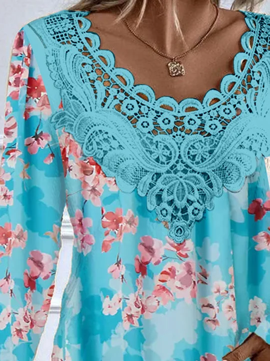 Women Half Sleeve V-neck Solid Color Dress