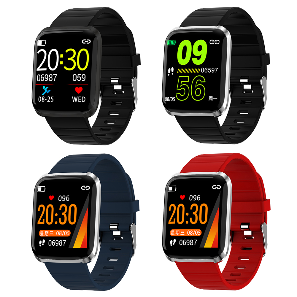 

116 Pro Smart Wristband Waterproof Colorful Screen Heart Rate Sports Band, Black, 501 Original