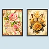Promotion 2Pcs/set Diamond Painting-DIY Full Round Drill Flower and Butterfly(30*40 CM)
