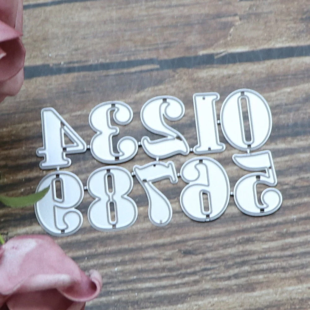 Metal Steel Cutting Dies Number Set Frame Stencils for Making Scrapbooking DIY Album Paper Embossing Cards