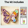 Pre-Framed 3D Rhinestones Butterfly With Artificial Flower Diamond Painting DIY Craft Kit 