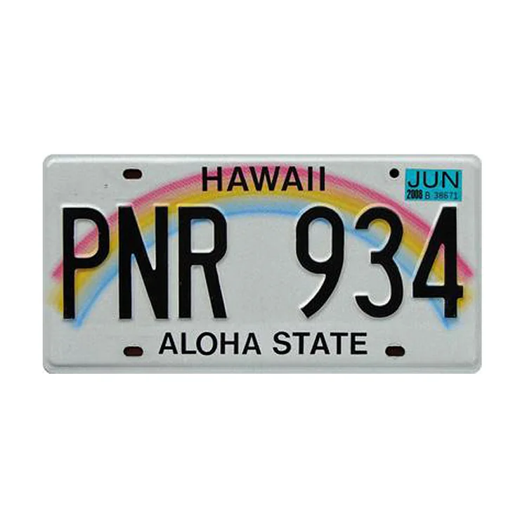 Hawaiiation - permis de plaque de voiture ancienne - 5.9x11.8inch