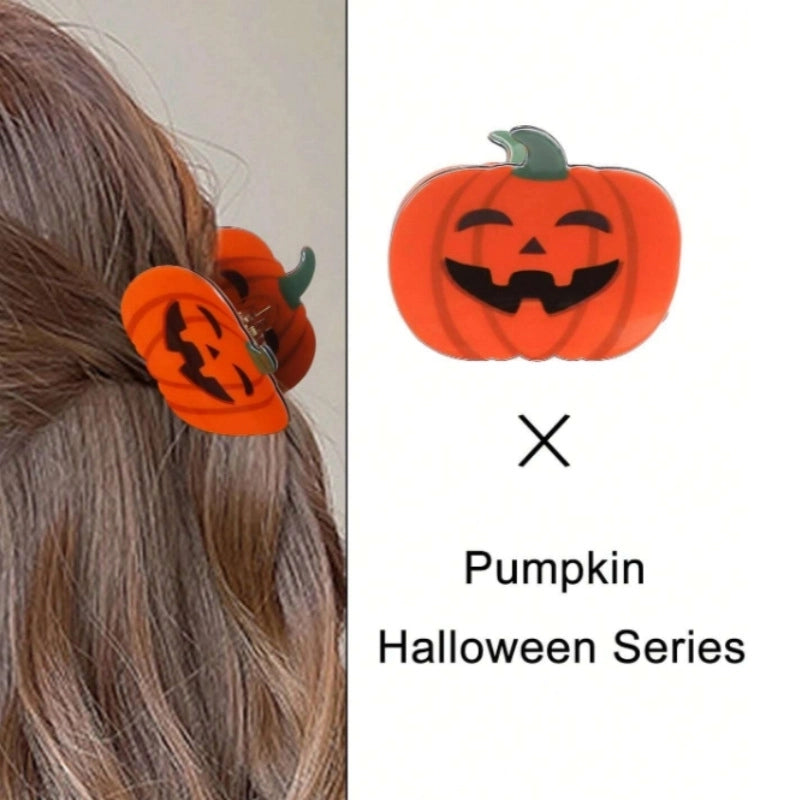 Halloween Punk Women's Pumpkin Plastic Hair Claws