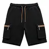 Men's Vintage Waffle Knit Surfing Zipper Pockets Elastic Waist Cargo Shorts by Inlyline