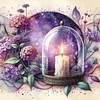Candle-11CT Stamped Cross Stitch 45*45cm/17.72*17.72in