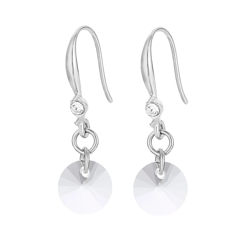 1 Pair Fashion Solid Color Plating Inlay 304 Stainless Steel Stainless Steel Satellite Stone Rhinestones 18K Gold Plated Drop Earrings