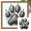 Black Cat'S Paw-18CT Stamped Cross Stitch 20*20cm/7.87*7.87in tapestrymarket