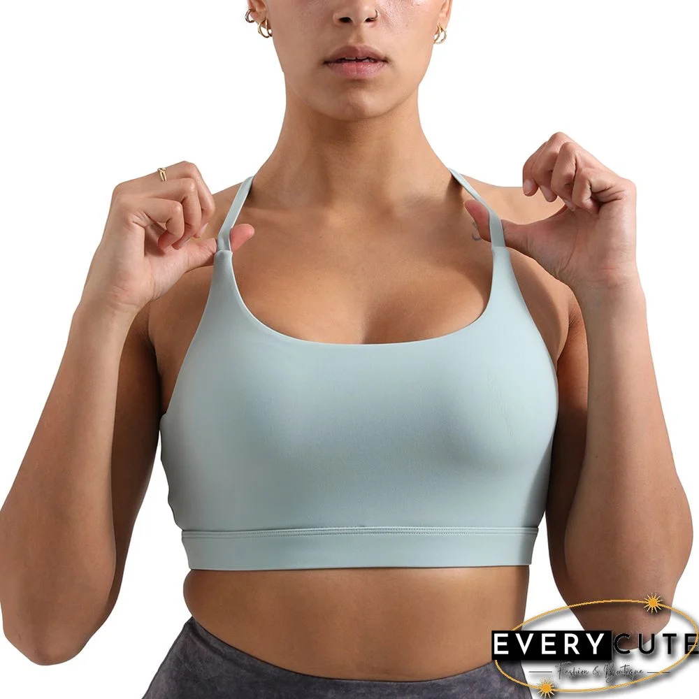 Green Fitness Shockproof Sport Bra