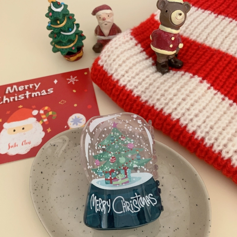 Cute Minimalist Women’s Christmas Tree Santa Claus Arylic Hair Claws