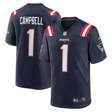 Youth New England Patriots #1 Will Campbell  Navy 2025 NFL Draft First Round Pick Game Jersey