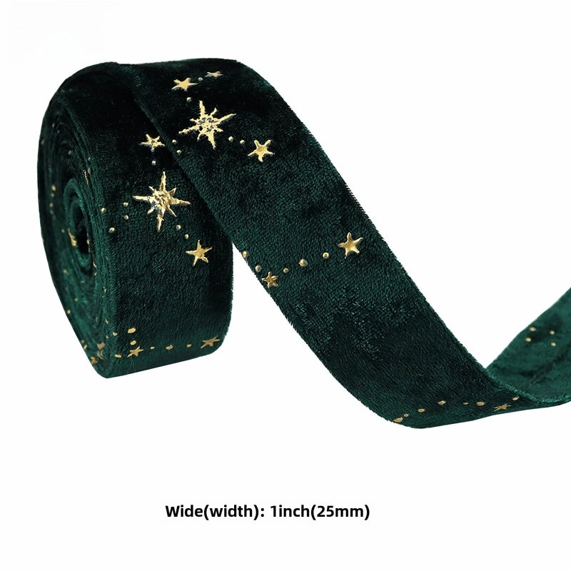 Yongjia Baotong Diy Hair Accessories Material Bronzing Velvet Double-sided Webbing Gold Diamond Velvet Cloth Accessories Ribbon