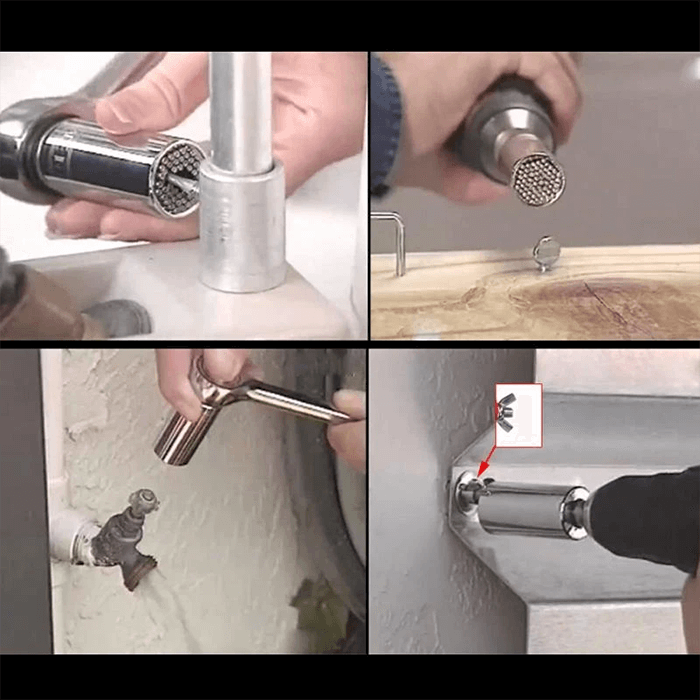 Adjustable Universal Socket with Power Drill Adapter Unscrew Any Bolt