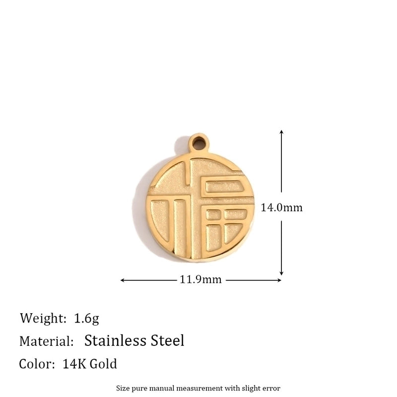 1 Piece 304 Stainless Steel 14K Gold Plated Geometric Jewelry Accessories Pendant
