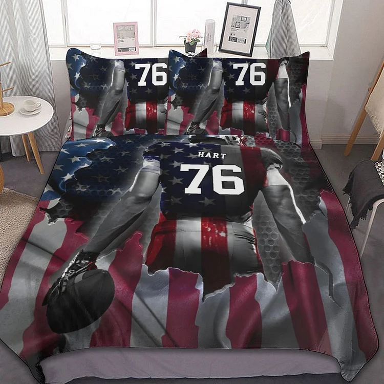 Personalized Football Bedding Sets for Bed Room Sets | BedKid01[personalized name blankets][custom name blankets]