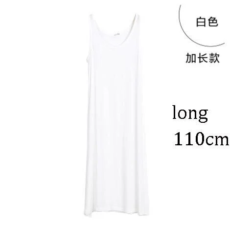 2020 Women's fashion Modal Dress Spaghetti Vest 82 to 110cm Long Under dress Spring and summer Ladies Casual Dresses