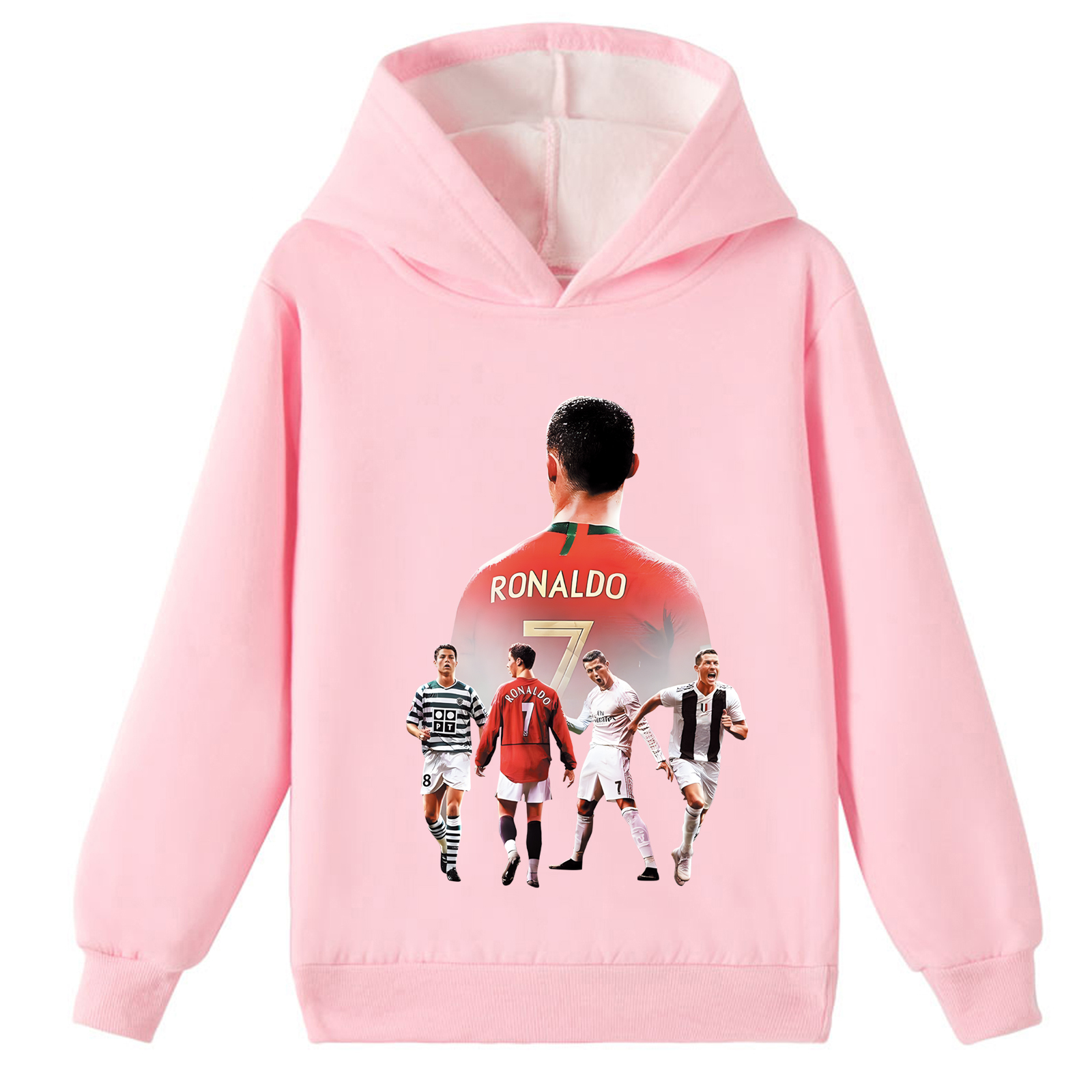 Mayoulove Kids Cristiano Ronaldo Fleece Hoodie - Unisex Pullover for Boys  Girls - Soccer Fans Must-Have-Mayoulove