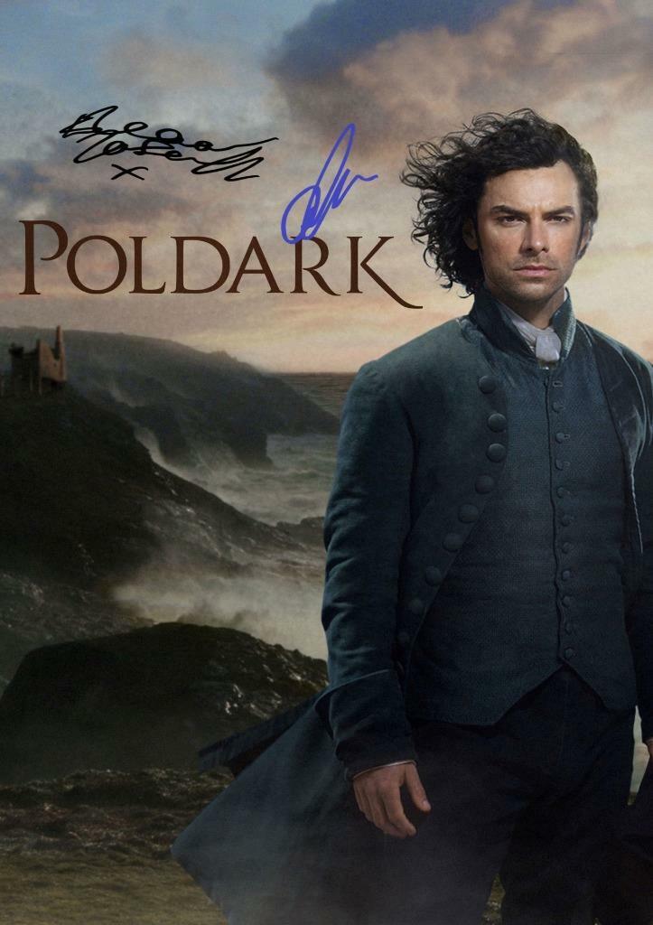 POLDARK PP CAST X2 SIGNED 12X8