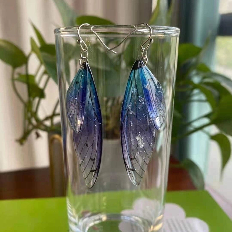 1 Pair Minimalist Wings Copper Epoxy Women’s Drop Earrings