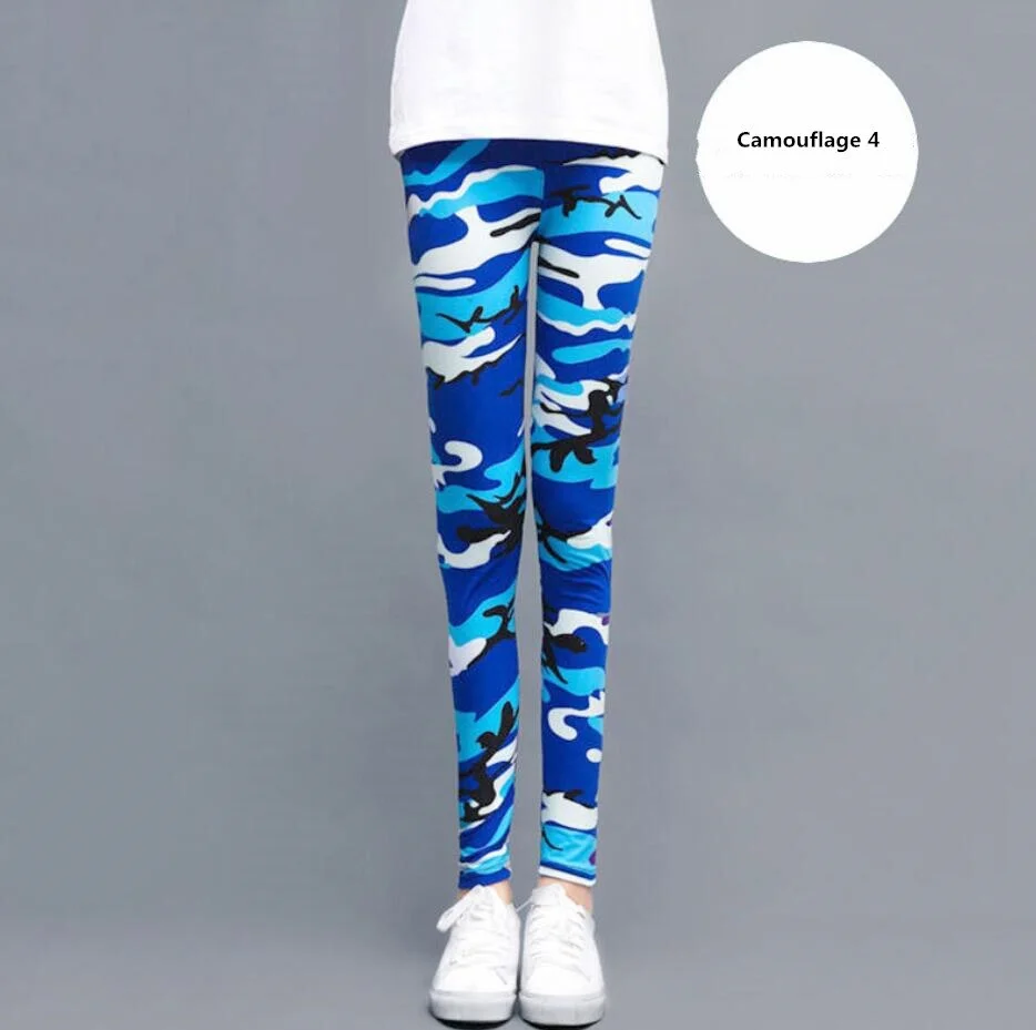 Women Fashion Camouflage Leggings Sexy Print Femme Push Up Pants Casual Camo Sport Workout Fitness Legging