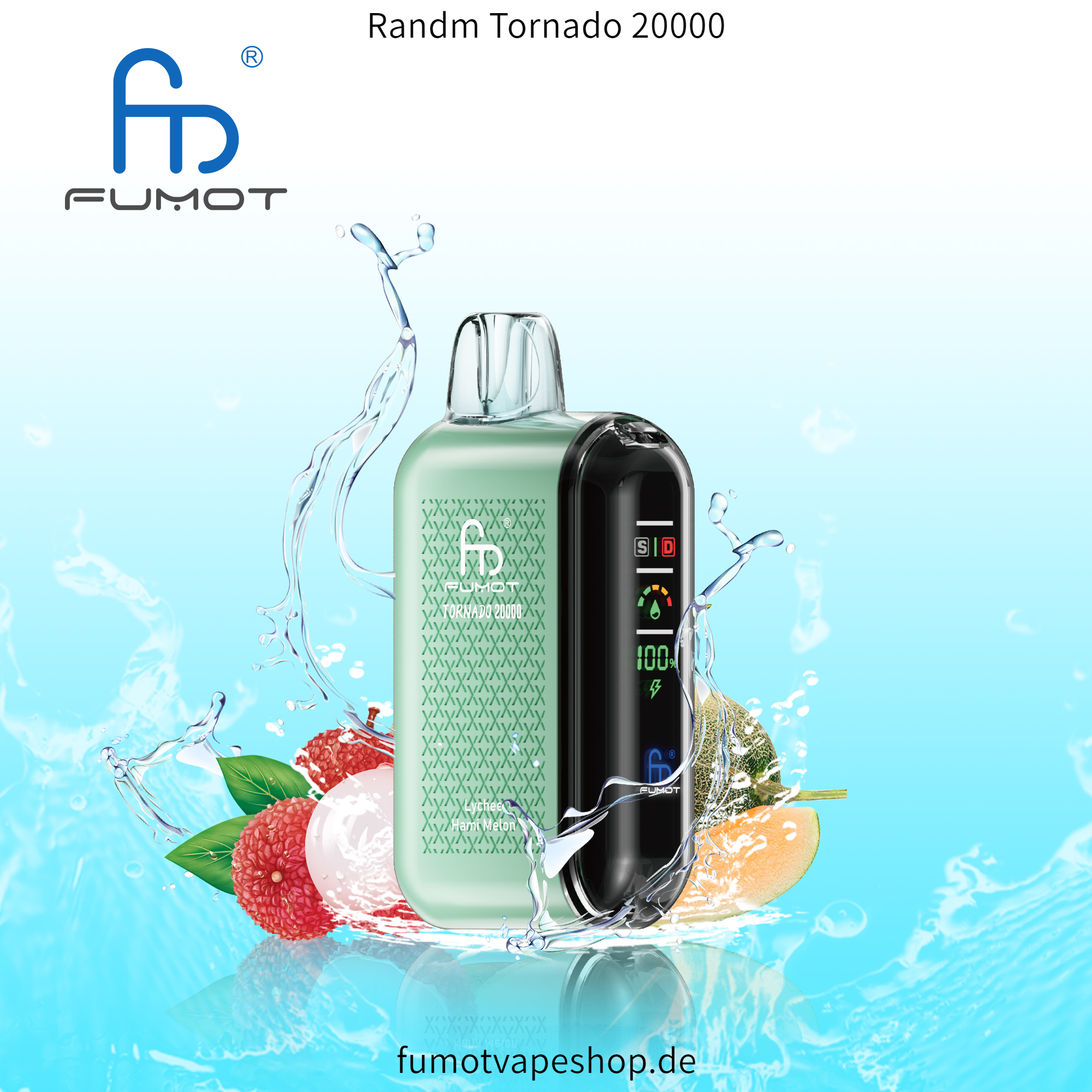 Randm Tornado 20000 Litschi Hami Me lon  fumotvapeshop