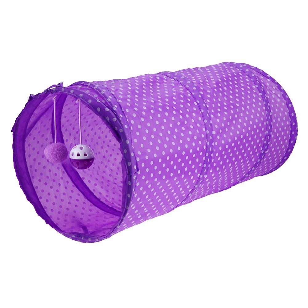 

Funny Toy Foldable Solid Dot Tent Training Pet Play House Cat Tunnel, Purple, 501 Original