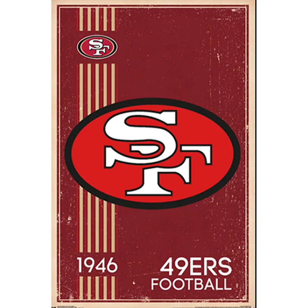 Diamond Painting - Full Round Drill - San Francisco 49ers(Canvas|30*45cm)