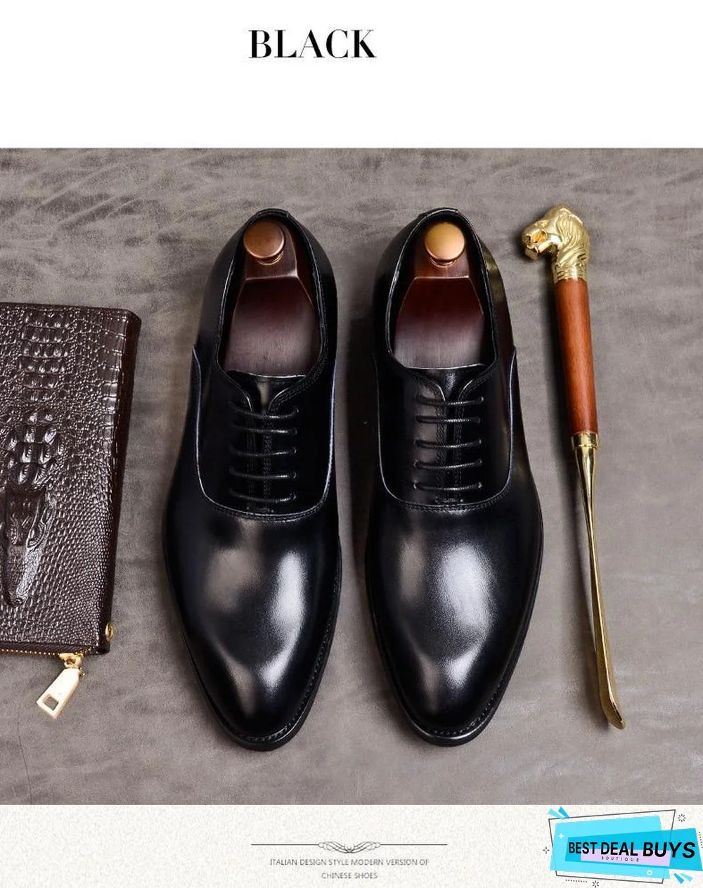 Men Formal Shoes Genuine Leather Italian Designer Shoes